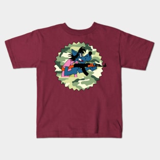 Wolf with assault refile AK47 Kids T-Shirt